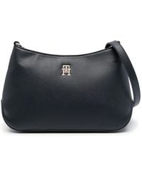 Tommy Hilfiger - Logo-Plaque Leather Crossbody Bag - Lyst