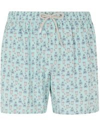 MC2 Saint Barth - Lighting Micro Fantasy Cocktail-Print Swim Shorts - Lyst
