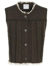 Barrie - Denim Fringed Sleeveless Jacket - Lyst