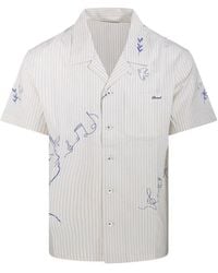 DUNST - Camisa Con Rayas Bordadas - Lyst