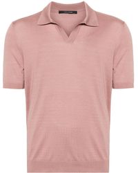 Tagliatore - Fine-knit Silk Polo Shirt - Lyst