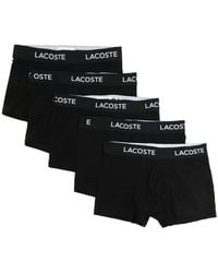Lacoste - Logo-Waistband Trunks (Set Of Five) - Lyst