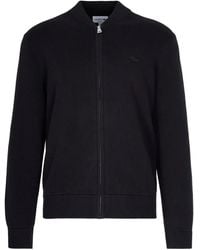 Lacoste - Zip Logo-Detail Cardigan - Lyst