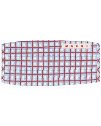 Marni Mascherina a quadri - Blu