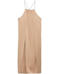 Peserico - Satin Midi Dress - Lyst