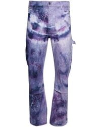 Amiri - Cracked Tie-Dye Carpenter Jeans - Lyst