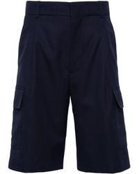 Drole de Monsieur - Mid-Rise Twill Cargo Shorts - Lyst