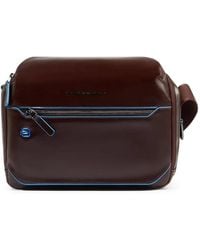 Piquadro - Personalizable Leather Crossbody Bag - Lyst