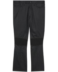 Junya Watanabe - Smocked-panel Flared Cropped Trousers - Lyst