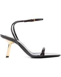 Saint Laurent - 75Mm Soft Silk Sandals For - Lyst