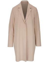 Harris Wharf London - Concealed-fastening Single-breasted Coat - Lyst