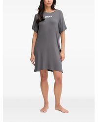 DKNY - Logo-Print Short-Sleeve Nightdress - Lyst