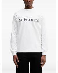 No Problemo - Logo-Print Long-Sleeve Relaxed Fit T-Shirt - Lyst