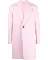 ピンク ロングコート ウィンターコート メンズ Lyst