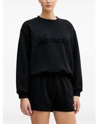 La Mania - Brodie Logo-Embroidered Sweatshirt - Lyst