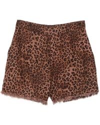 MC2 Saint Barth - Amani Leopard-Print Frayed Shorts - Lyst