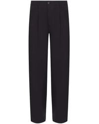 Giorgio Armani - Pantalon Droit À Design Plissé - Lyst