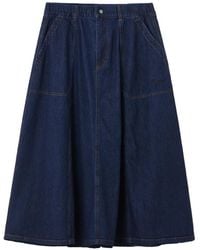 Chocoolate - Jupe Évasée À Coutures Ton Sur Ton - Lyst