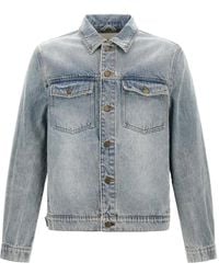 Entire studios - Classic Faded-Effect Denim Jacket - Lyst