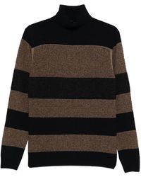 Barba Napoli - Turtleneck Striped Wool Sweater - Lyst