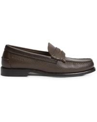 Tommy Hilfiger - Grainy-Leather Penny Loafers - Lyst
