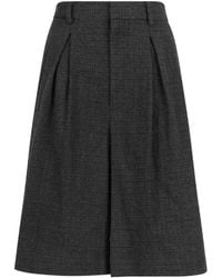 Douuod - Diomede Prince Of Wales Check Pleated Shorts - Lyst