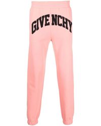 Givenchy - Logo-embroidered Cotton Track Pants - Lyst