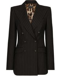 Dolce & Gabbana - Pinstriped Turlington Jacket - Lyst