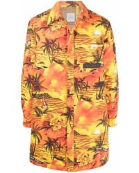 Palm Angels - X Moncler Tropical-Print Padded Coat - Lyst