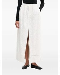 Isabelle Blanche - Broderie-Anglaise Front-Slit Maxi Skirt - Lyst