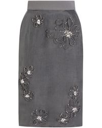 Dolce & Gabbana - Midirock Mit Applikationen - Lyst