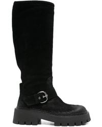 Vic Matié - 50Mm Buckle-Detail Calf Leather Boots - Lyst