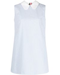 Thom Browne - Striped Cotton-seersucker Minidress - Lyst