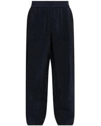Giorgio Armani - Crinkled-Effect Tapered Trousers - Lyst