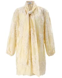 DREAM CATCHER - Carla Floral-Embroidered Mini Dress - Lyst