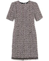 Lanvin - Tweed Midi Dress - Lyst