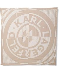 KARL LAGERFELD - Logo-Print Scarf - Lyst