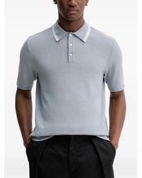 Rag & Bone - Poloshirt Aus Geripptem Strick - Lyst