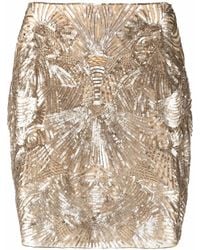 Alberta Ferretti - Sequin-Embellished High-Waist Skirt - Lyst