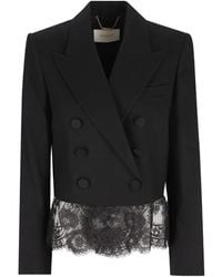 Zimmermann - Blazer Con Doble Botonadura Y Ribete De Encaje - Lyst
