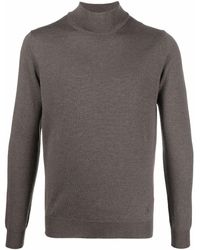 Corneliani Fine-knit Roll-neck Sweater - Brown