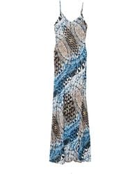 BCBGMAXAZRIA - Geometric-Print V-Neck Maxi Dress - Lyst