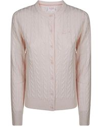 Sun 68 - Cárdigan con cuello redondo y punto de ochos - Lyst