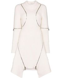 Alexander McQueen - Zip-detailing Knitted Dress - Lyst