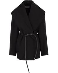 Sportmax - Belted Shawl-Collar Jacket - Lyst