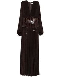 Elisabetta Franchi - V-Neck Maxi Dress - Lyst