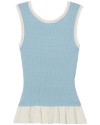 Claudie Pierlot - Haut En Maille À Volants - Lyst