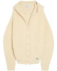 Stella McCartney - Ribbed-Knit Hooded Cardigan - Lyst