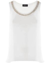 Nenette - Foxy Crystal-Embellished Sleeveless Top - Lyst