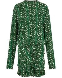 Ferragamo - Printed Mini Dress - Lyst